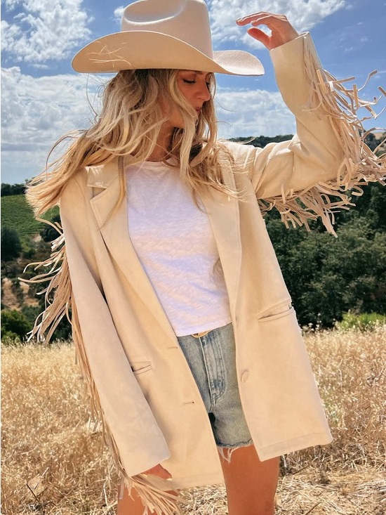 Show Me Your MuMu Jackets & Blazers - SHOW ME YOUR MUMU SIERRA FRINGE JACKET